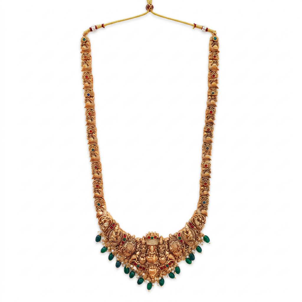 Temple Long Haram Necklace